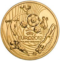 (235) Монета Польша 2012 год 2 злотых "ЧЕ по футболу Польша-Украина 2012"  Латунь  UNC